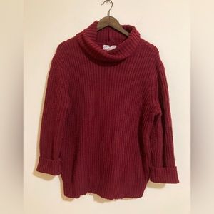 Pink Republic “Cranberry Spice” Cowl Neck Sweater
